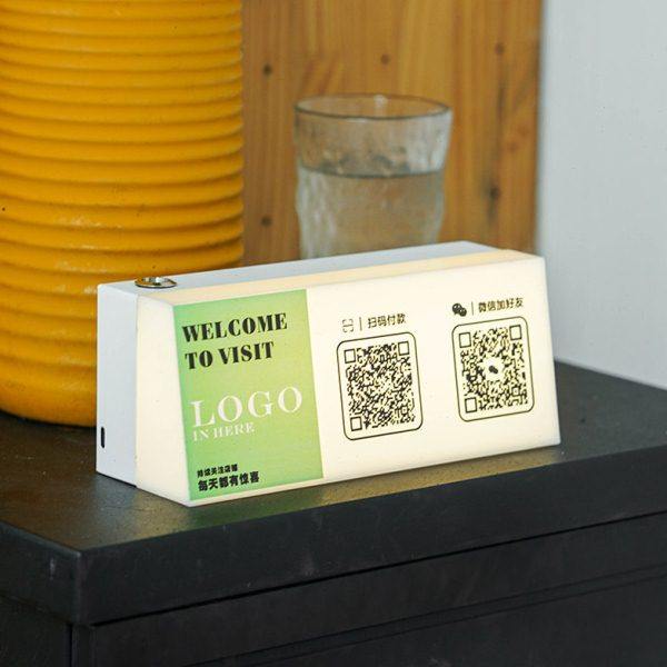 二维码展示牌 亚克力收钱码前台发光摆台店铺付款码收付款扫一扫,文具电教/文化用品/商务用品,标志牌/提示牌/付款码,淘宝优惠券,粉丝福利购,淘宝优惠卷