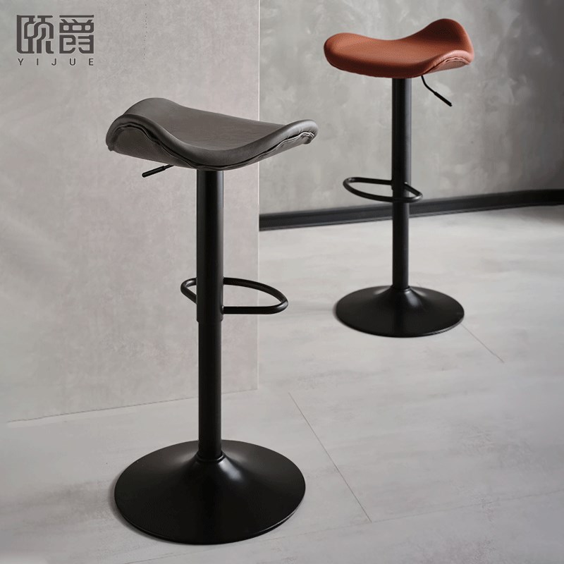 简约吧台椅c家用椅子升降可旋转吧椅轻奢高级咖啡厅高凳岛台椅