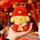 正版 毛绒包挂件卡通包包挂饰公仔钥匙扣玩偶礼物 布丁狗新年财神装