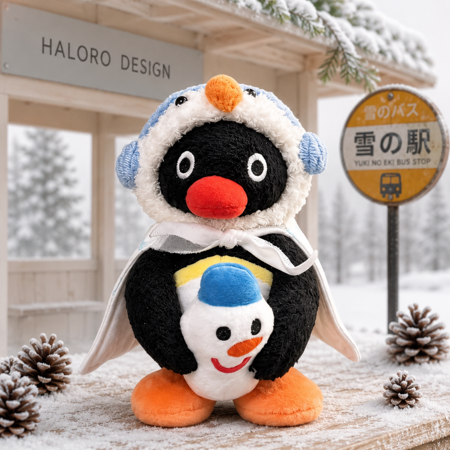 正版pingu企鹅包包挂件可爱滑雪秋冬日卡通毛绒公仔玩偶挂饰礼物图片