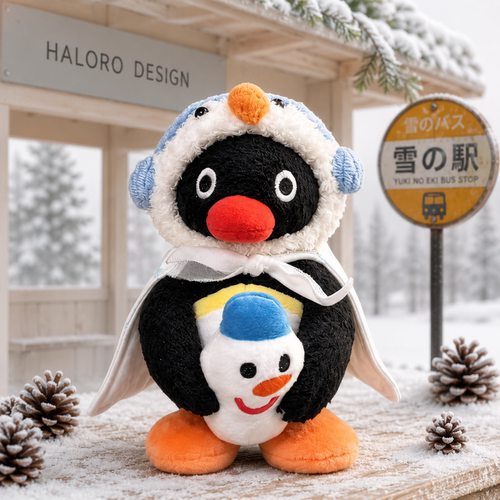 正版pingu企鹅包包挂件可爱滑雪秋冬日卡通毛绒公仔玩偶挂饰礼物