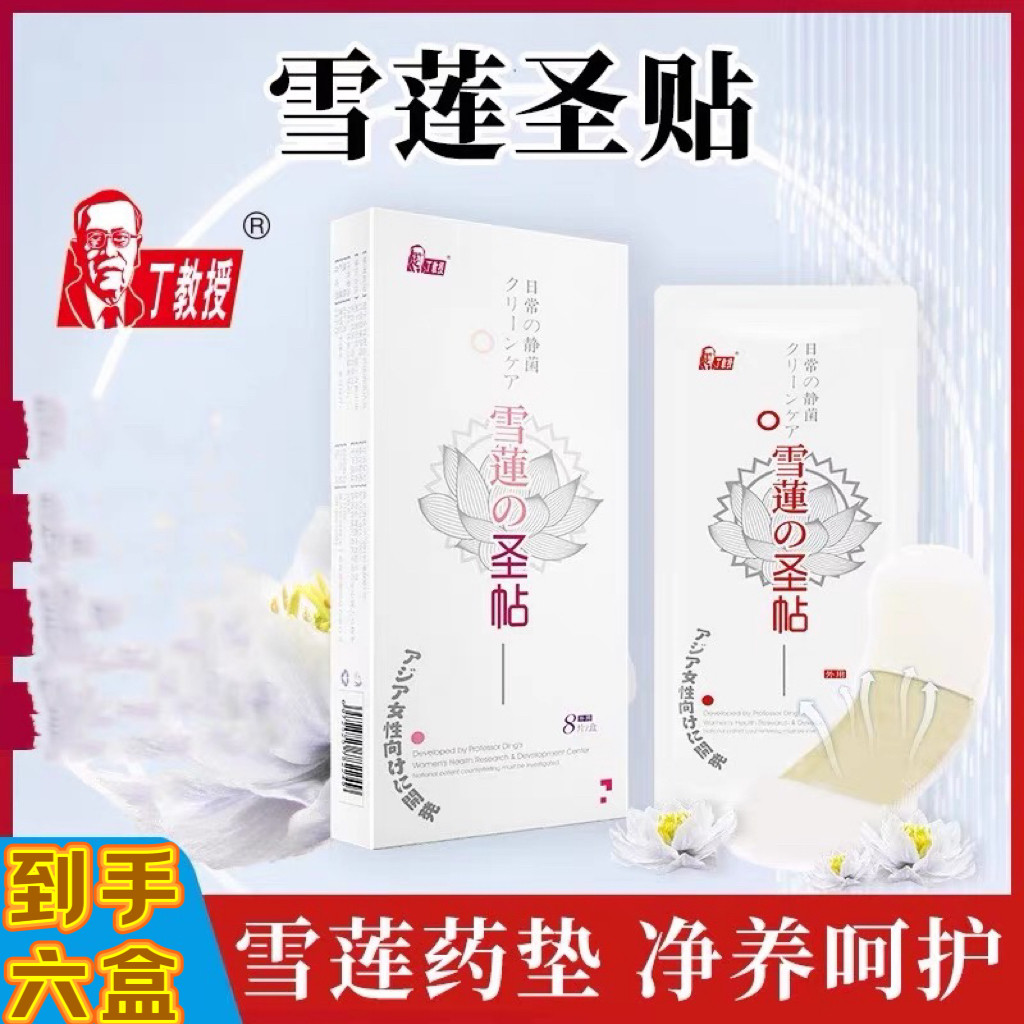 6盒!丁教授雪莲圣贴女神贴护垫草本私密护理丁教授雪莲贴