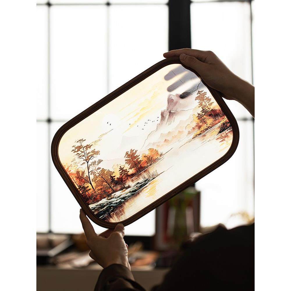 日式海棠花玻璃茶托盘复古竹制茶盘简约家用茶室水果点心盘收纳盘,餐饮具,茶盘,淘宝优惠券,粉丝福利购,淘宝优惠卷