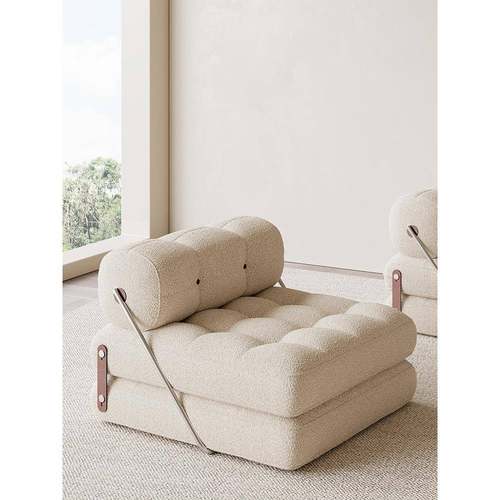 塔吉豆腐块沙发床两用折叠单人位客厅休闲椅羊羔绒模块懒人沙发