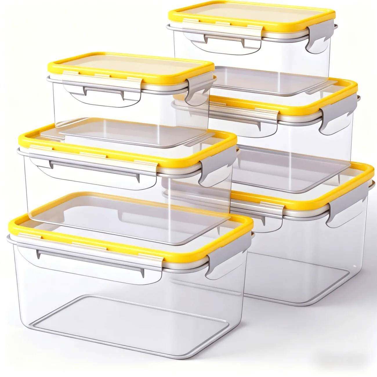 食物保鲜盒微波加热饭盒上班族便当盒带盖密封冰箱收纳盒子