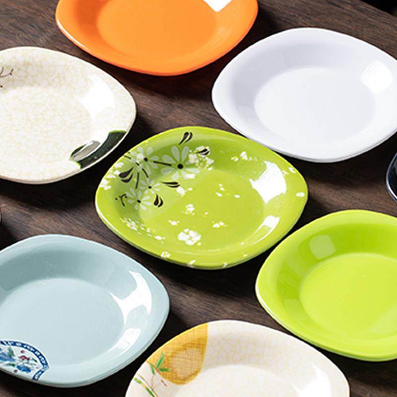 密胺味碟四方形小吃碟快餐店打盘子火锅碟塑料饭厅饭店商用碟防摔,餐饮具,碟,淘宝优惠券,粉丝福利购,淘宝优惠卷