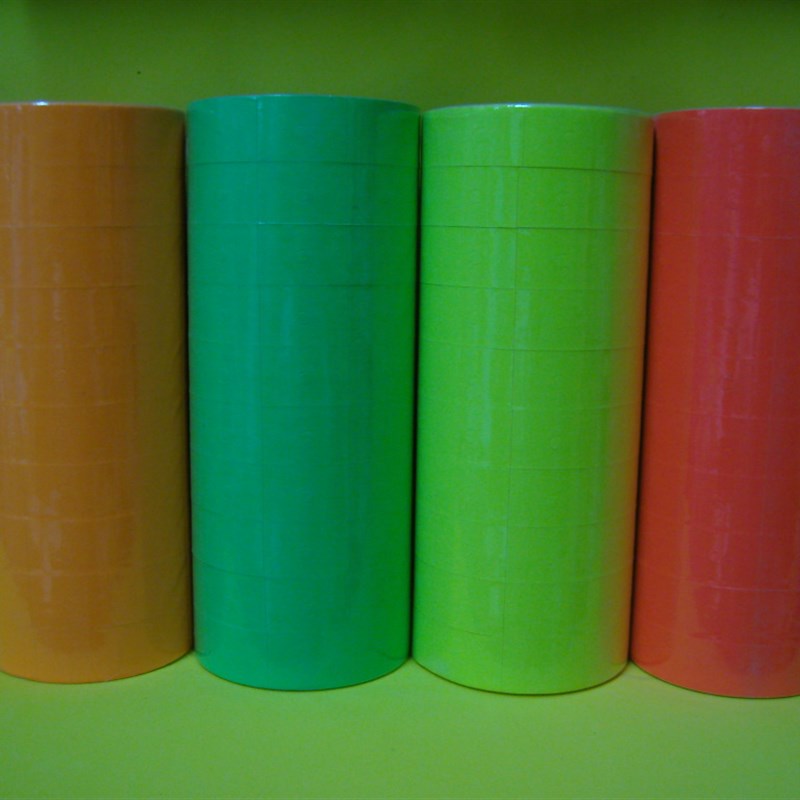 双排打码纸白色打价纸6600彩色价格标签纸标价签标价机打价器