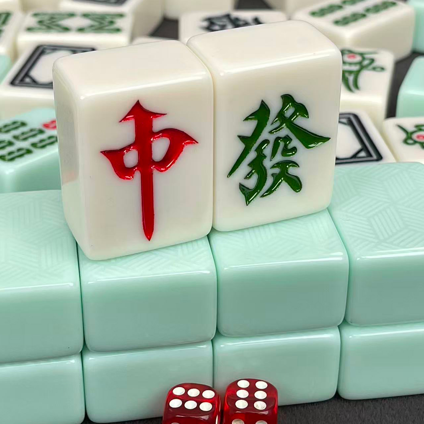 防古玉石麻将牌机用牌四口机正磁机用麻将中号大号麻将配牌麻将牌