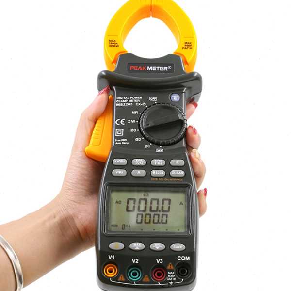 华谊MS2203三相功率计智能精度有功无功视在因数频率钳式测试仪