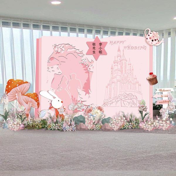 粉色系订婚宴布置背景墙KT板定制求婚宴结婚现场酒店农村装饰套餐,节庆用品/礼品,装扮布置套餐,淘宝优惠券,粉丝福利购,淘宝优惠卷