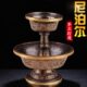 护法杯纯铜 供奉用品雕花密宗摆件供酒杯 尼泊尔手工藏式