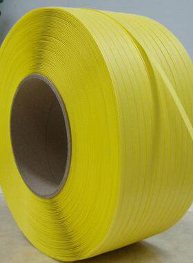 通用PP机用打包带手用捆扎带黄色 5分4分带宽14/12mm*厚1mm 10KG