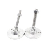 304不锈钢万向底盘120重型脚杯可调节蹄脚机械调整关节脚支撑机脚