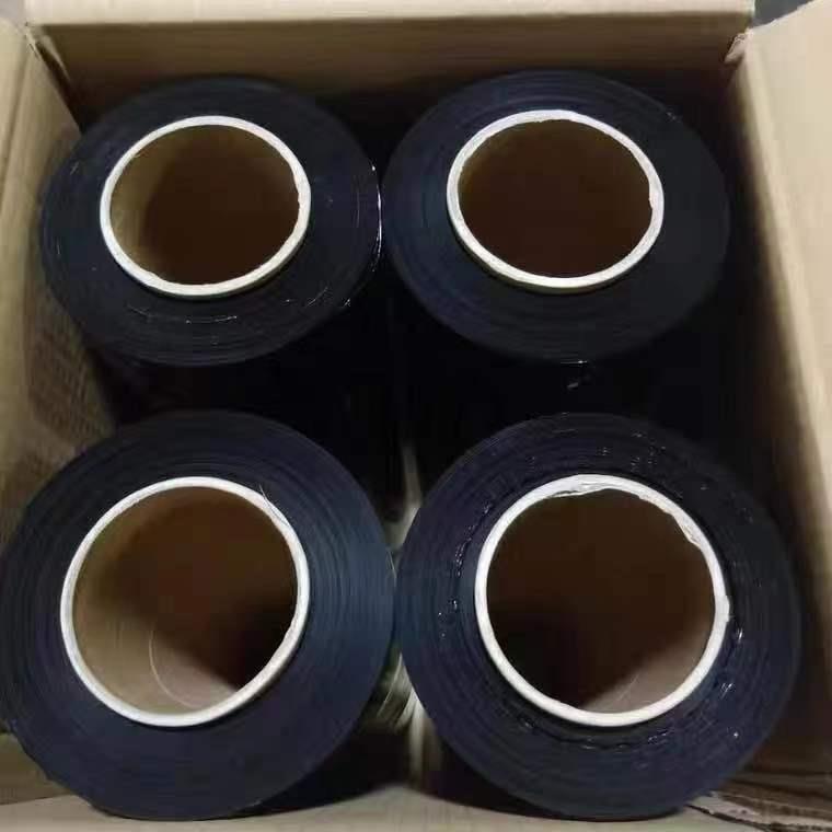 厂家现货黑色缠绕膜拉伸膜工业机用包装膜保鲜膜PE物流打包膜