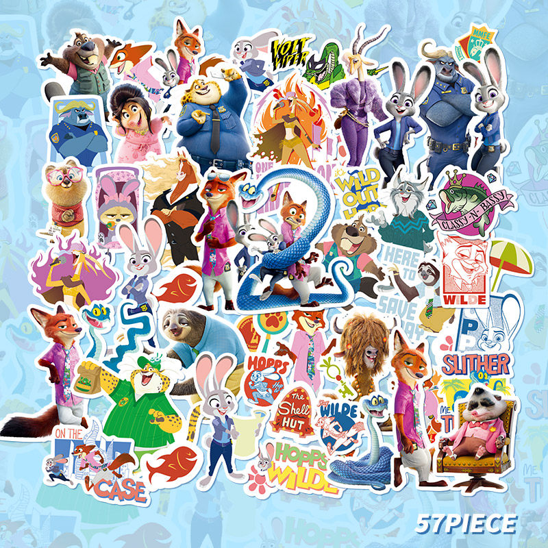 古部疯狂动物城2动漫卡通贴纸可爱狐尼克兔朱迪精美周边装饰贴画,玩具/童车/益智/积木/模型,贴纸,淘宝优惠券,粉丝福利购,淘宝优惠卷