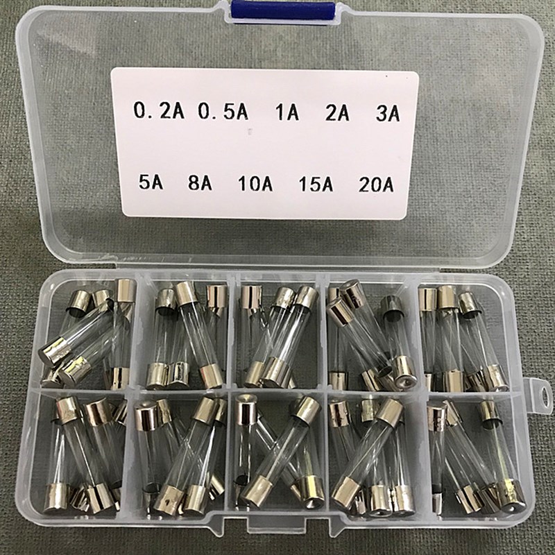 家电汽车点烟器玻璃保险管丝6*30MM0.2A-0.5-1A-20A 10种规格250V