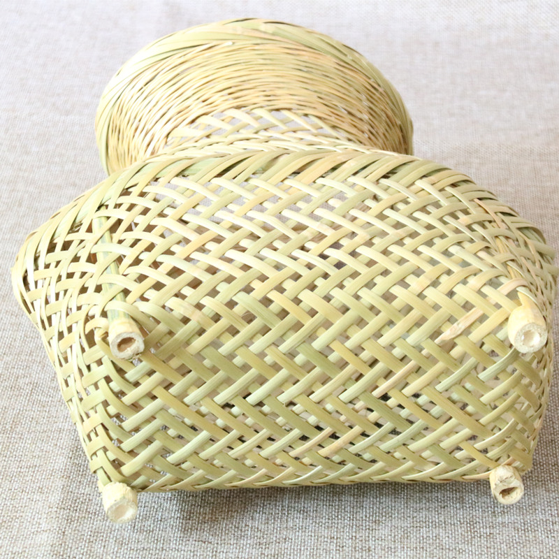 贵州省民间手工艺品 镂空竹编鱼篓装饰花瓶收纳筐竹制品钓鱼用品