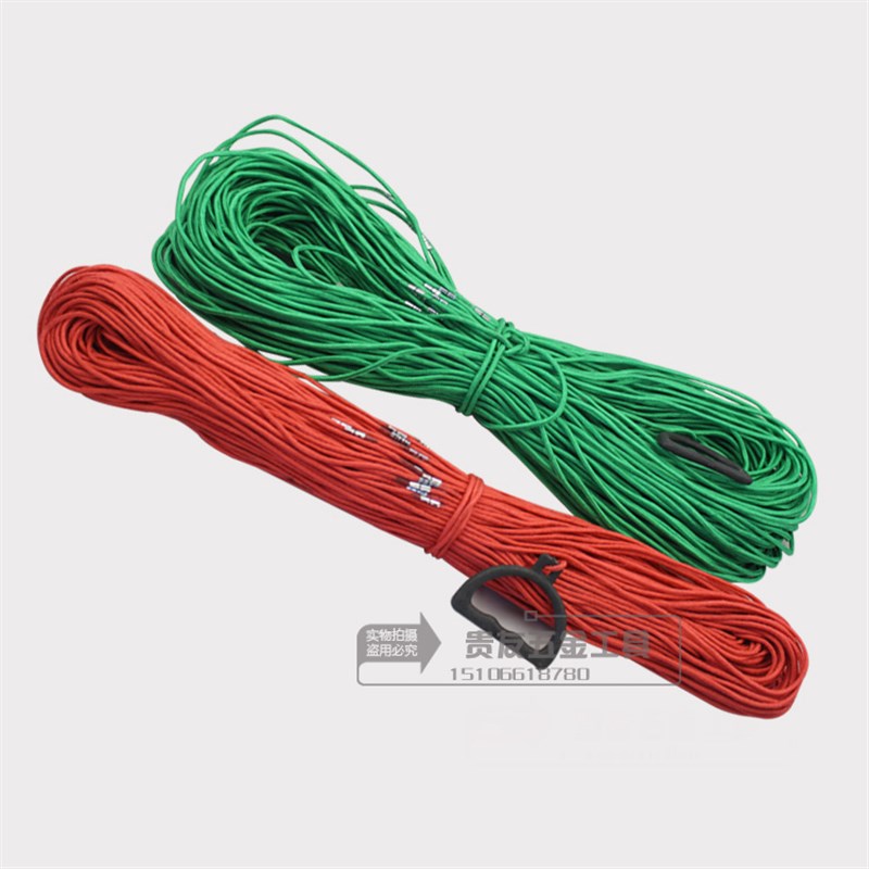 测绳100米测量绳测绘绳测量尺测井绳50米绳粗3.5mm包邮钢丝测绳