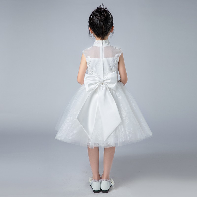 儿童蓬蓬裙蝴蝶结礼服搭配蝴蝶结配件公主裙蝴蝶结白色缎面蝴蝶结