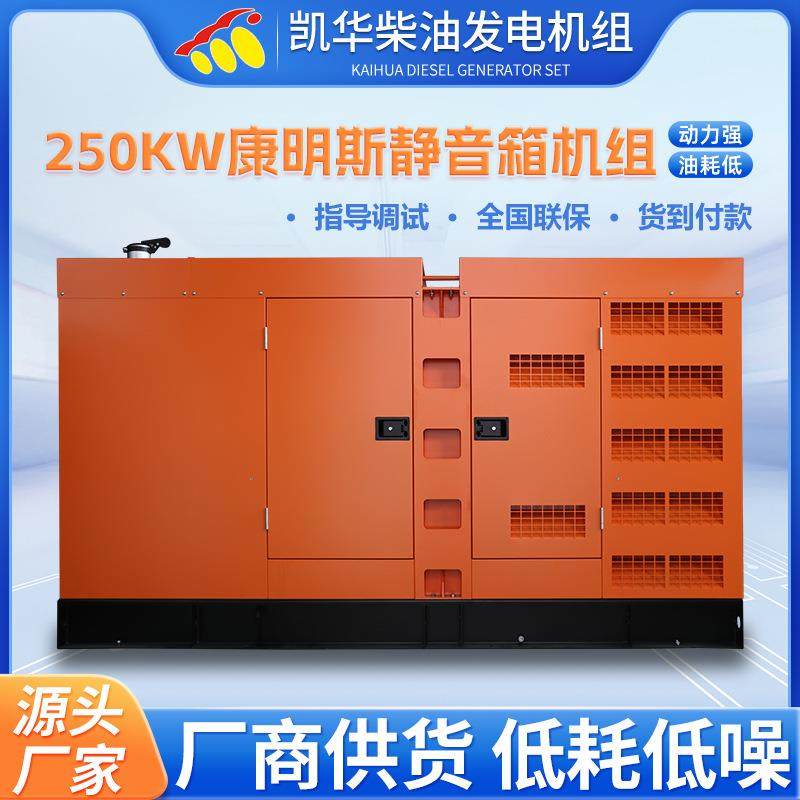 250KW康明斯静音箱机组发电机组柴油发电机组变频电源足功率备用
