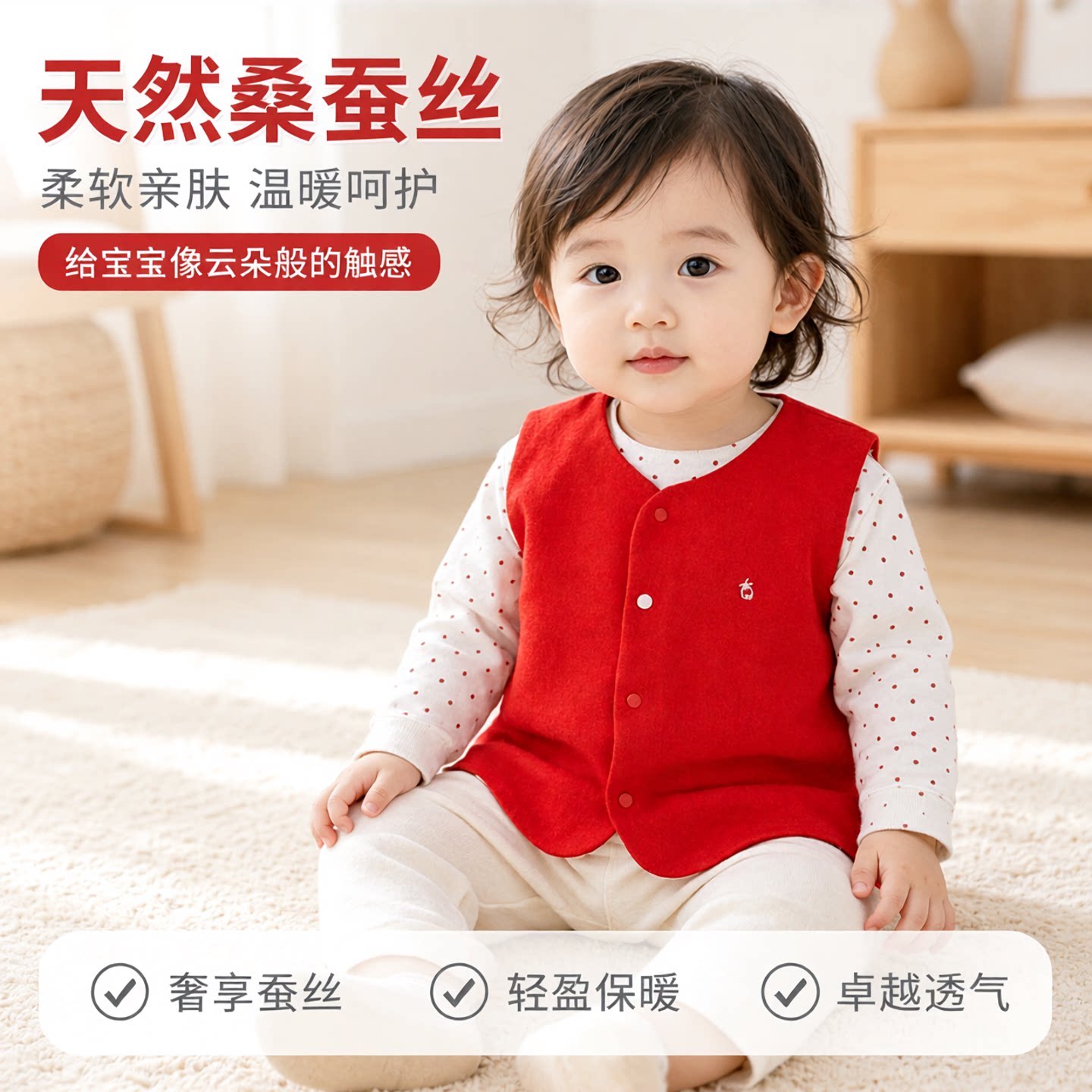 秋冬莫代尔保暖宝宝马甲图片