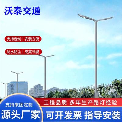 厂家LED市电路灯市政路灯双臂单臂高低臂681012米市电路灯