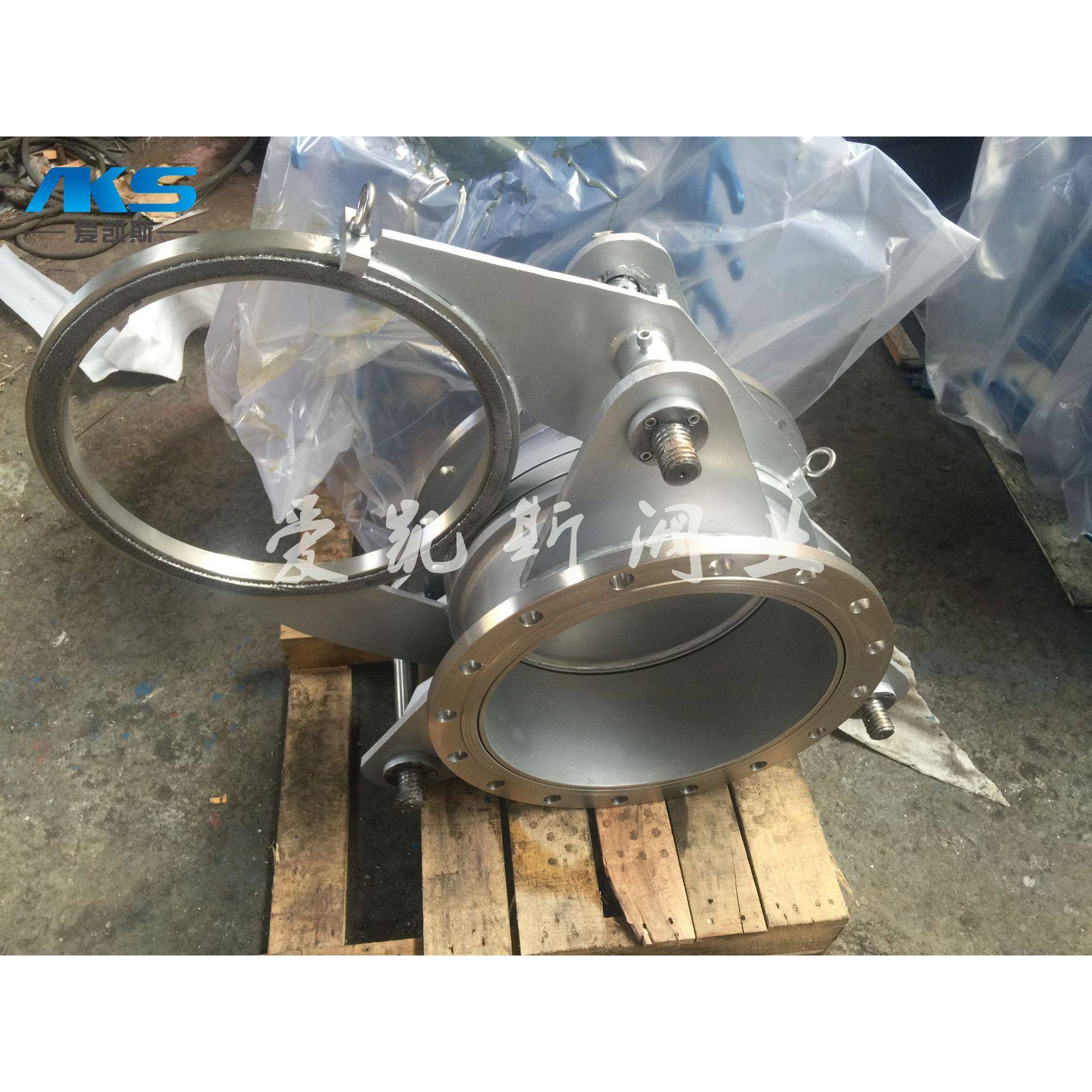 供应F43AX手动带波纹管扇形眼镜阀眼镜阀翻板阀煤气管道切断阀