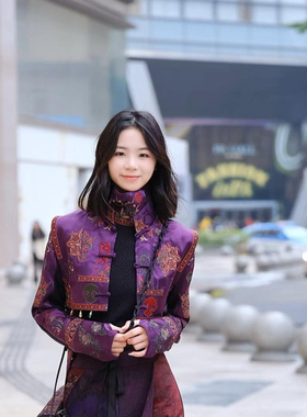 【等边·九色鹿系列】九色鹿彩金绣云肩马甲DB-MJ250001