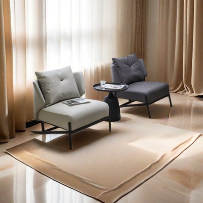 单人沙发椅设计师款意式轻奢客厅阳台沙发椅办公休息区接待休闲椅