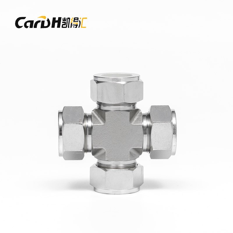 凯得汇 卡套四通 卡套式四通中间管接头  双相钢 316材质  高端精