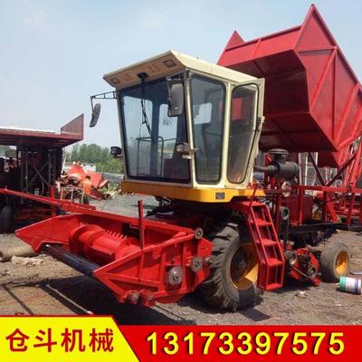 青饲料收获机大马力秸秆收割青储机全自动自走高喷粉碎青贮机