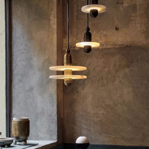 创意简约现代设计师轻奢灯具时尚吧台小卧室床头云石单头餐厅吊灯