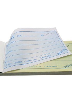 全英文收据RECEIPT 2联50份Sales Order Book国外销售单