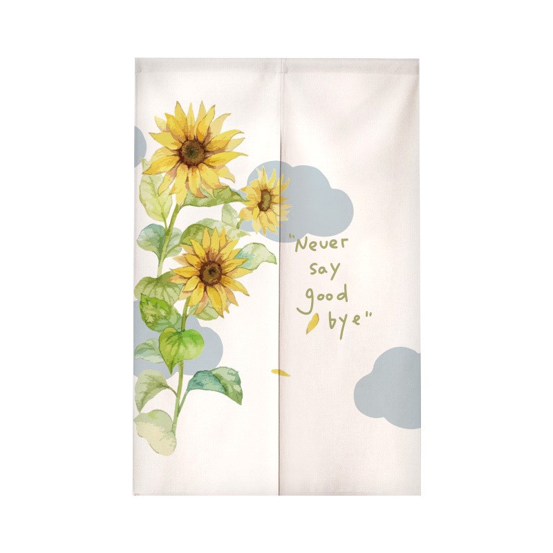 2024新款花朵免打孔碎花房门帘隔断帘卫生间遮挡帘子家用卧室短帘