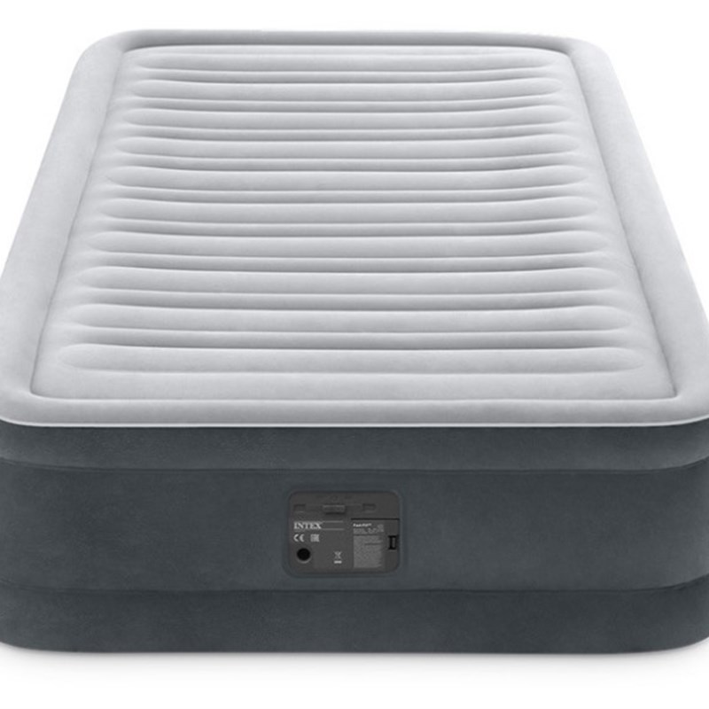 美国INTEX67770豪华内置电泵灰白双层加大线拉空气床植绒充气床垫