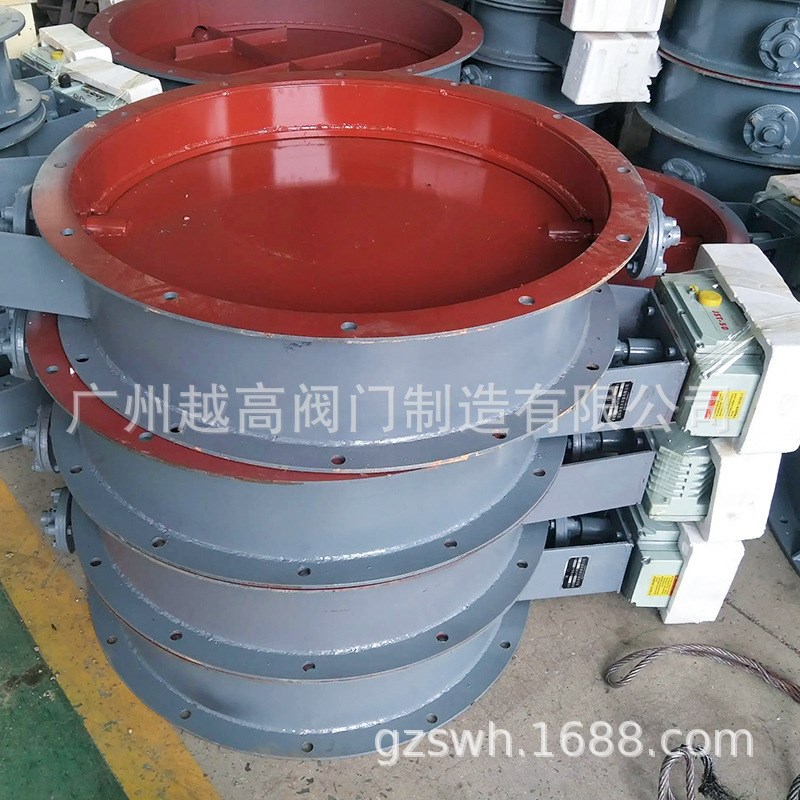 离心通风机风阀 电液动推杆通风蝶阀 气动通风蝶阀圆形通风烟道阀