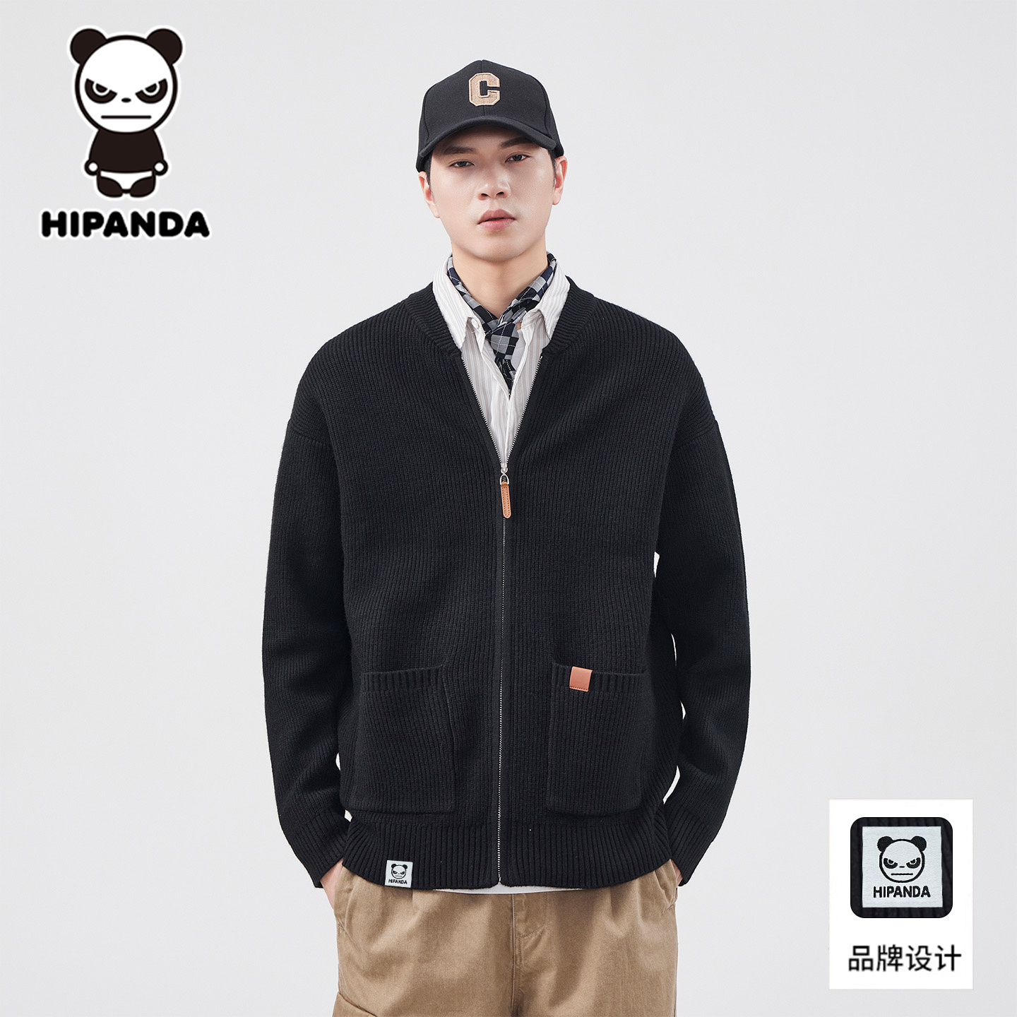 HIPANDA慵懒风重磅开衫毛衣