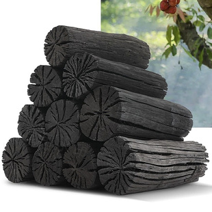 广西荔枝炭果树木炭易燃高温耐烧原木炭家用取暖烧烤炭无烟土窑炭