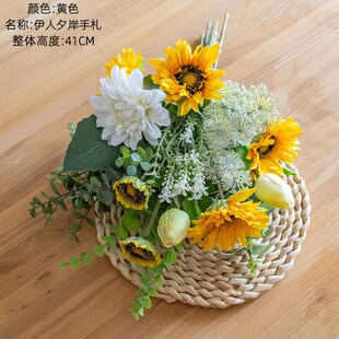 家居装饰花伊人夕岸手札仿真花婚庆手捧花束墙饰墙挂跨境CF01437