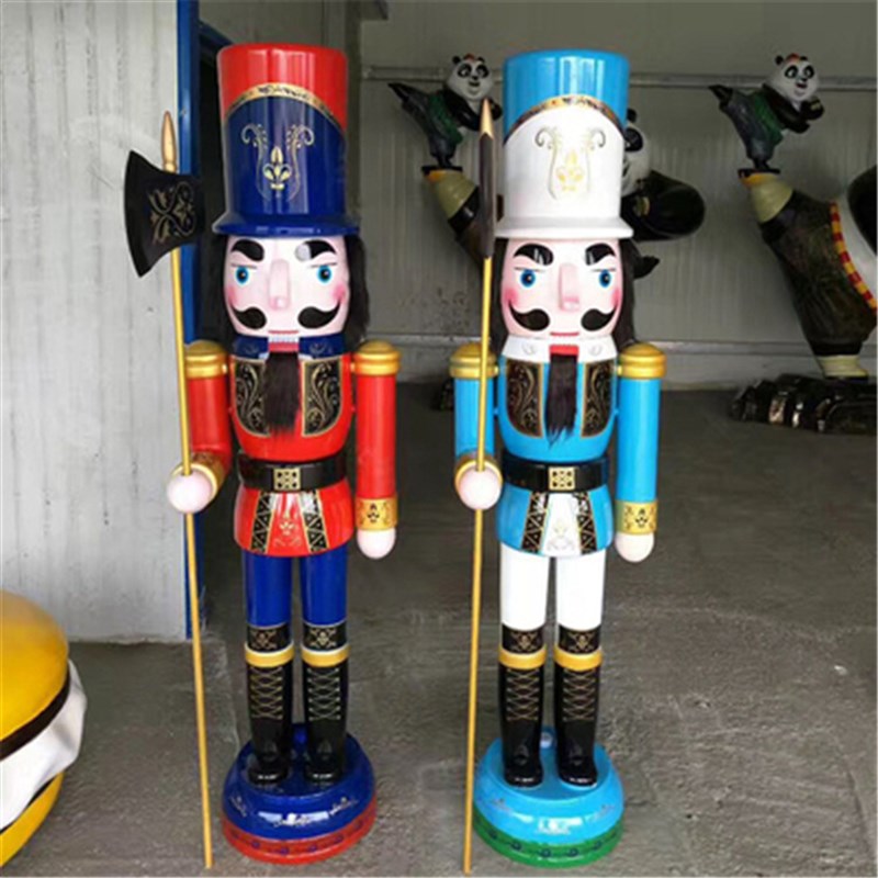 胡桃夹子士兵雕塑美陈装饰玻璃钢人物门口摆件店摆设迎宾大型摆件