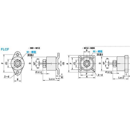FLCM3-0.5 FLCT10-1.25 浮动接头 法兰安装型