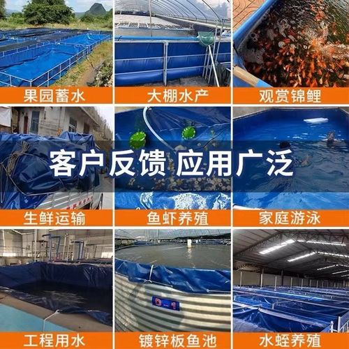 帆布鱼池特大尺寸养鱼圆形加厚镀锌板支架围档高密度养殖蚂蟥水池