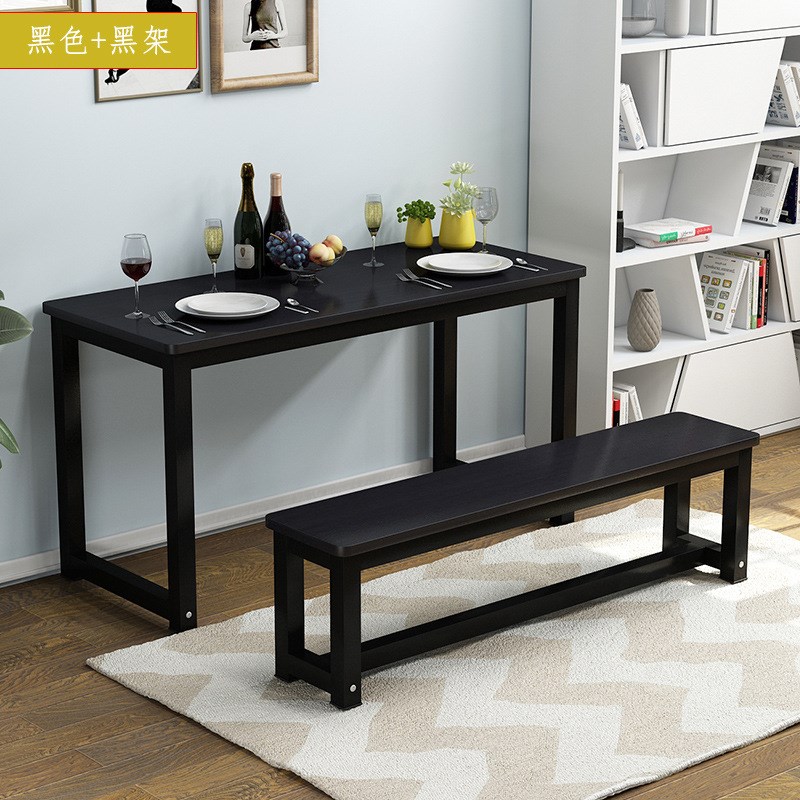 小吃店烧烤餐桌家用食堂饭店快餐桌椅大排档餐馆组合电脑桌长条凳