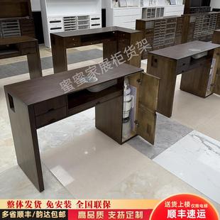 实木美甲桌子单人双人带吸尘器烤漆收纳盒指甲美甲台日式2025新款