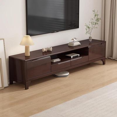 电视柜实木北欧客厅2025新款落地家用储物柜一体地柜茶几组合