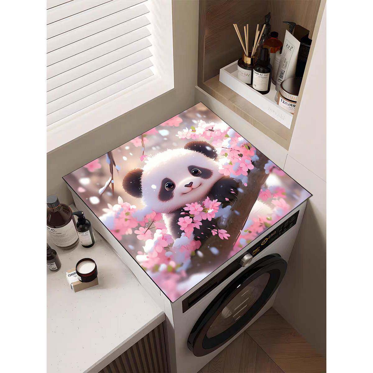 滚筒洗衣机盖布防水防晒罩冰箱防尘垫床头柜微波炉皮革桌垫