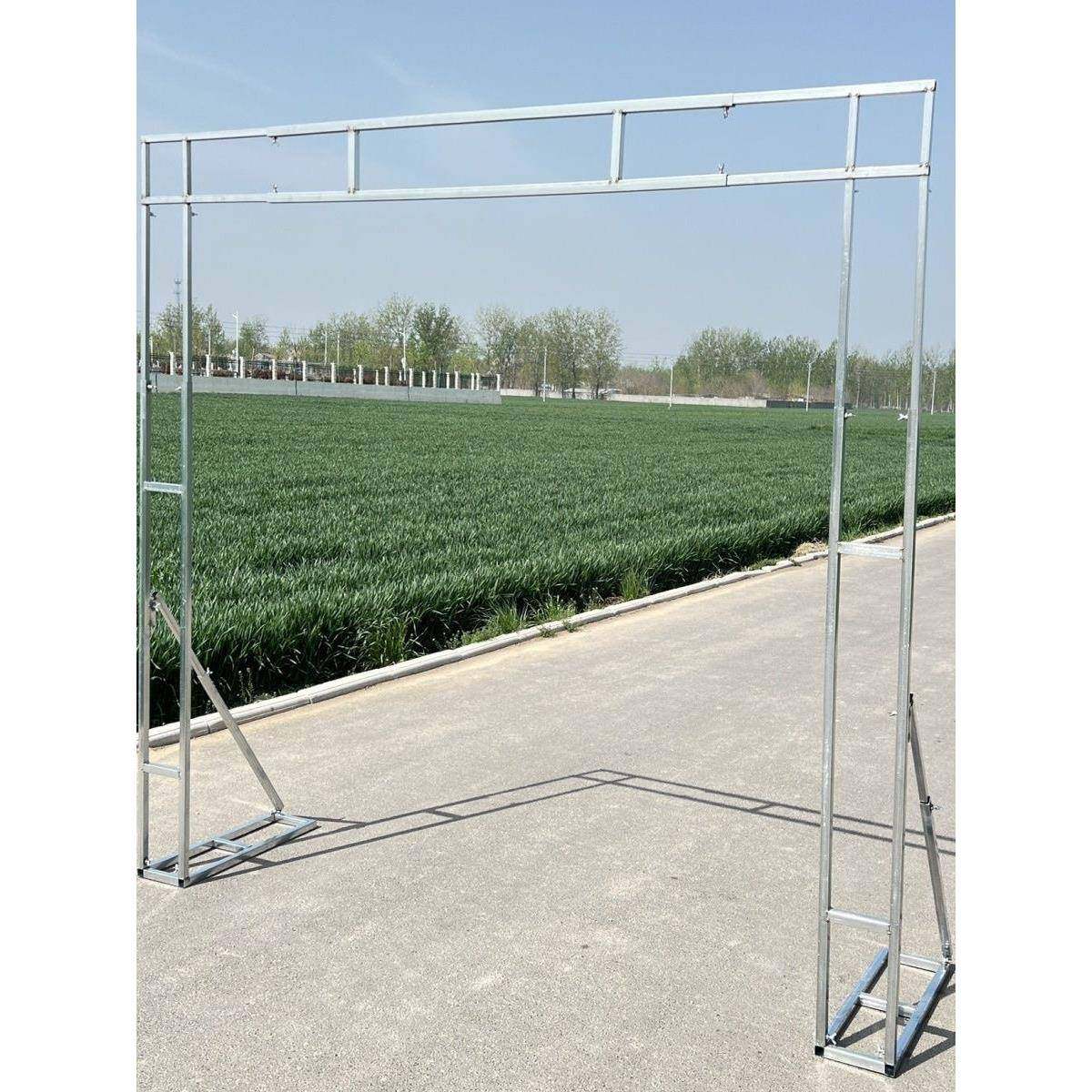 婚庆广告背景杆伸缩架Kt板拱门舞台户外婚礼布置道具喷绘简易桁架