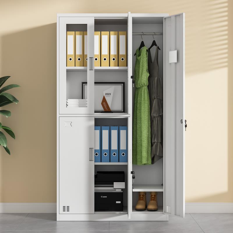 加厚五门铁皮更衣柜员工宿舍换衣柜带锁办公文件柜资料柜档案柜子