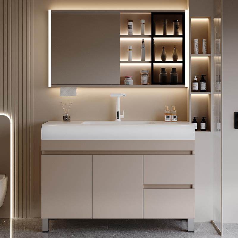 蜂窝铝智能浴室柜一体盆落地款洗漱台卫生间洗手台洗脸盆组合包邮