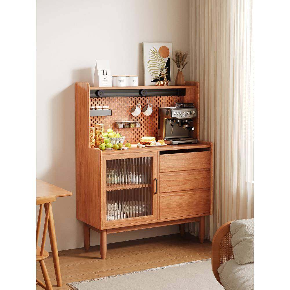 实木餐具柜，北欧沙发，侧柜，侧柜，储物柜，孔板，电源轨道，墙,住宅家具,餐边柜,淘宝优惠券,粉丝福利购,淘宝优惠卷